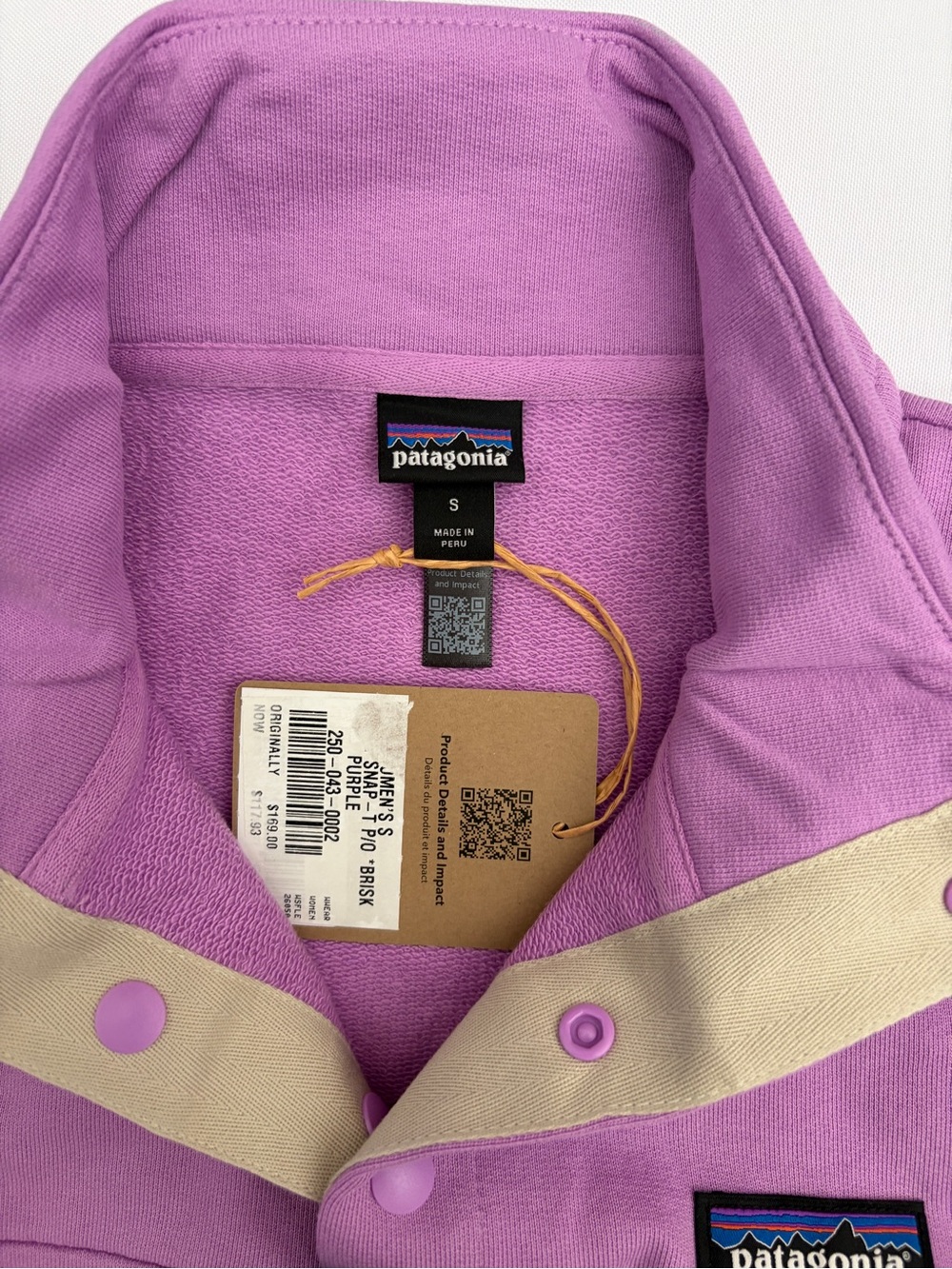 Patagonia Daily Snap-T Pullover P/O Women's Size S Brisk Purple - Picture 8 of 11